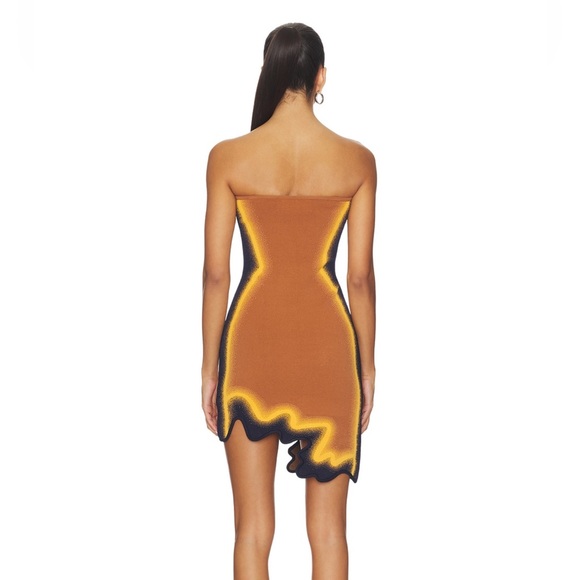 PH5 Lyndon Wavy Mini Dress in Masada Brown - Picture 2 of 2